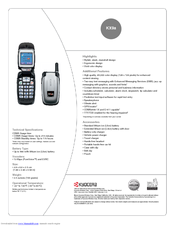 Kyocera KX9a Specifications