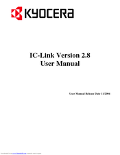 Kyocera IC-Link Version 2.8 User Manual