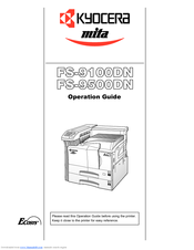 Kyocera Mita FS-9100DN Operation Manual