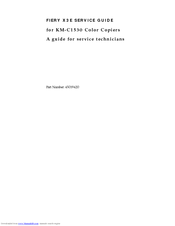 EFI FIERY X3E CF9001 Service Manual