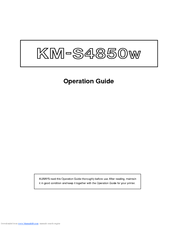 Kyocera KM-S4850W Operation Manual