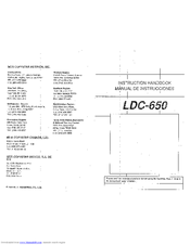 Kyocera LDC-650 Instruction Handbook Manual