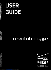 LG revolution verizon 4G User Manual