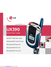 LG UX390 Quick Start Manual