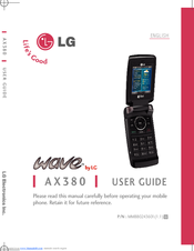 LG Wave AX380 User Manual