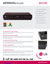LG super Blu BH100 Specification Sheet