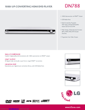 LG DN788 -  DVD Player Specifications
