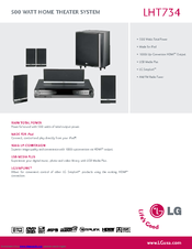 LG LHT734 Specifications