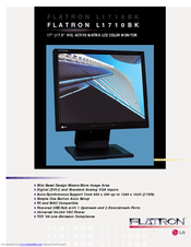 LG Flatron L1710BK Specifications