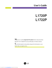 LG Flatron L1720PQ User Manual