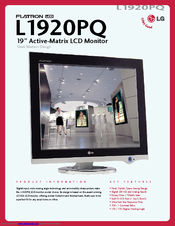 LG Flatron L1920PQ Specifications