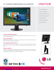 LG Flatron L196WTQ-BF Specifications