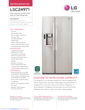 LG LSC 24971ST Specification Sheet