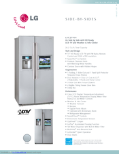 LG LSC27991TT Specification Sheet