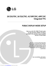 LG 60PC1DC Setup Manual