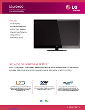 LG 32LV2400 Specifications