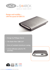 LaCie Starck Mobile USB 3.0 Specifications