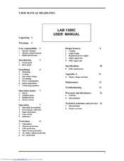 Lab.gruppen LAB 1300C User Manual