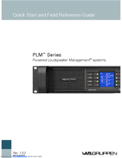 Lab.gruppen PLM Series PLM 10000Q Quick Start Manual