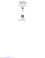 La Crosse Technology WS-9014TWC Instruction Manual