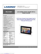 Lasonic MLX-807 Specifications