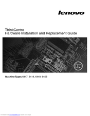 Lenovo ThinkCentre A61e 6418 Hardware Installation And Replacement Manual