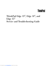 Lenovo ThinkPad Edge 13 0196 Supplementary Manual