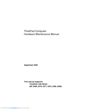Lenovo ThinkPad X40 Series Hardware Maintenance Manual