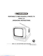 Durabrand TV-5 Operating Instructions Manual