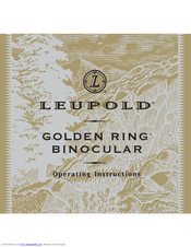 Leupold Golden Ring Operating Instructions Manual