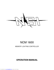 NSI NCM 1600 Operation Manual
