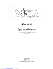 NSI NCM 6200 Operation Manual