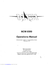 NSI NCM 6500 Operation Manual