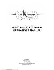 NSI NCM 7232 Operation Manual