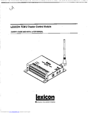 Lexicon TCM-3 Owner's Manual And Installation Manual