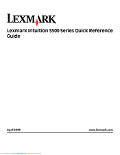 Lexmark Intuition S508 Reference Manual