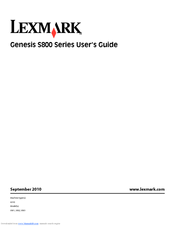 Lexmark S800 Series User Manual