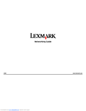 Lexmark 20R1000 - X 6650 Color Inkjet Networking Manual