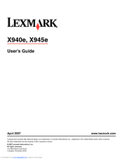 Lexmark 940e - X Color Laser User Manual