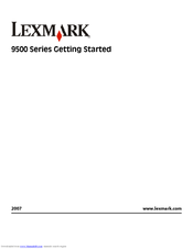 Lexmark 9575 - X Professional Color Inkjet Getting Started