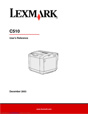 Lexmark 510n - C Color Laser Printer User Reference Manual