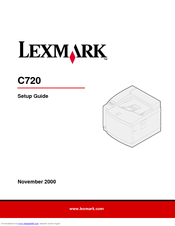 Lexmark 15W0003 - C 720 Color Laser Printer Setup Manual