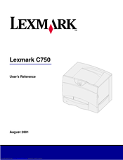 Lexmark 13P0000 - C 750 Color Laser Printer User Reference Manual