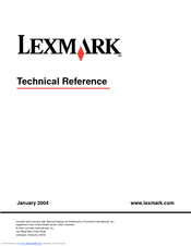 Lexmark 19C0200 - C 752Ldtn Color Laser Printer Technical Reference