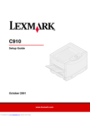 Lexmark 12N0007 - C 910fn Color LED Printer Setup Manual