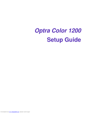 Lexmark 11F0001 - Optra Color 1200N LED Printer Setup Manual