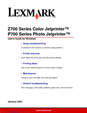 Lexmark PhotoJet Z705 Printer 