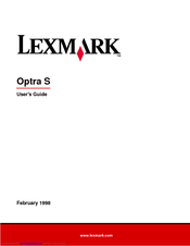 Lexmark Optra Optra S User Manual