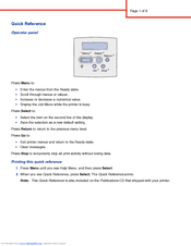 Lexmark T630dtn Quick Reference Manual