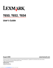 Lexmark T654dn Manuals | ManualsLib